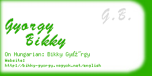 gyorgy bikky business card